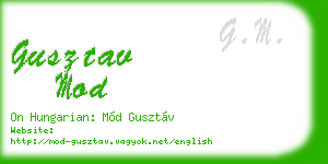 gusztav mod business card