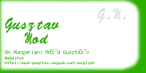 gusztav mod business card